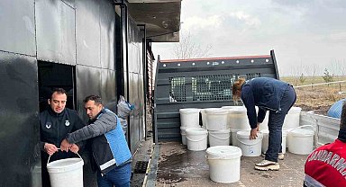 Diyarbakır'da 5 işletmede ele geçirilen 460 kilogram peynir imha edildi