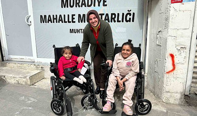 Diyarbakır'da engelli kızlara akülü sandalye desteği