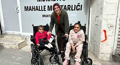 Diyarbakır'da engelli kızlara akülü sandalye desteği
