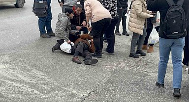 Edirne'de motosikletin yaşlı adama çarpması kamerada