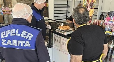 Efeler Belediyesi zabıta ekiplerinden gıda denetimi