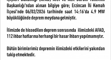 Elazığ Valiliği'nden deprem açıklaması