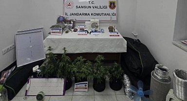 Elbise dolabında özel iklimlendirme sistemiyle uyuşturucu serası