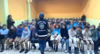 Erzincan'da öğrencilere güvenlik eğitimi