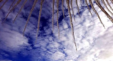 Erzurum'da çatılardan sarkan dev buz sarkıtları tehlike oluşturuyor