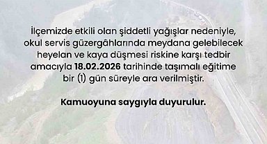 Feke'de taşımalı eğitime 1 gün ara verildi