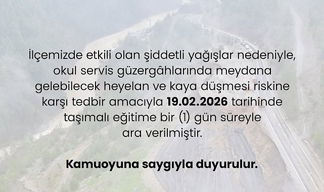 Feke'de taşımalı eğitime 1 gün ara verildi