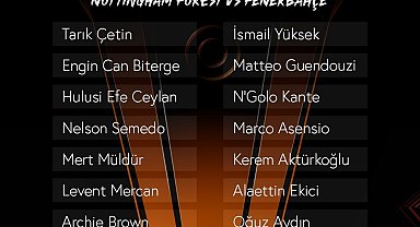 Fenerbahçe'nin, Nottingham Forest maçı kamp kadrosu belli oldu