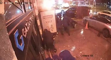 Gaziantep'te lüks restorana saldırı anı kameraya yansıdı