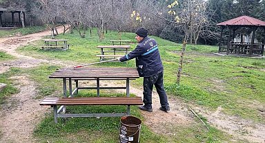 Gebze tabiat parkındaki donatı alanları yenilendi