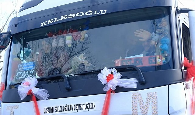 Gelini evinden tırı ile aldı