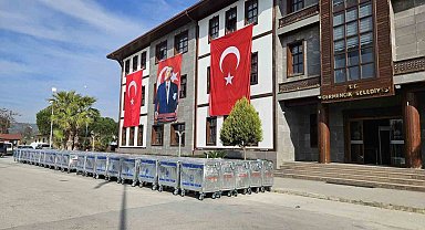 Germencik Belediyesi'nden çevre temizliğine 100 yeni çöp konteyneri