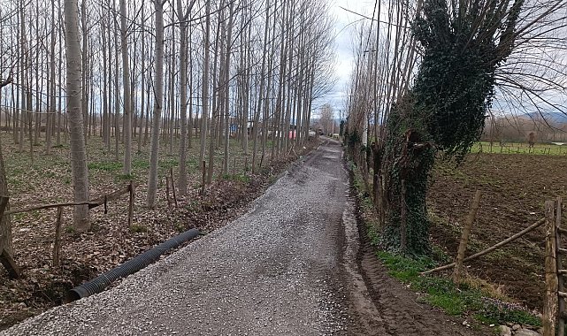 Gölyaka'da yol çalışmaları sürüyor