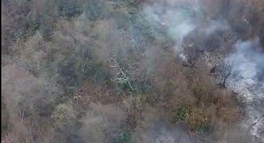 Görele'de örtü yangını korkuttu