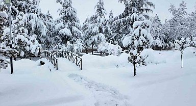 Hacılar Belediyesi ekipleri karla mücadele için sahada