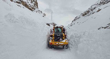Hakkari-Çukurca yolunda çığ paniği: O anlar kamerada