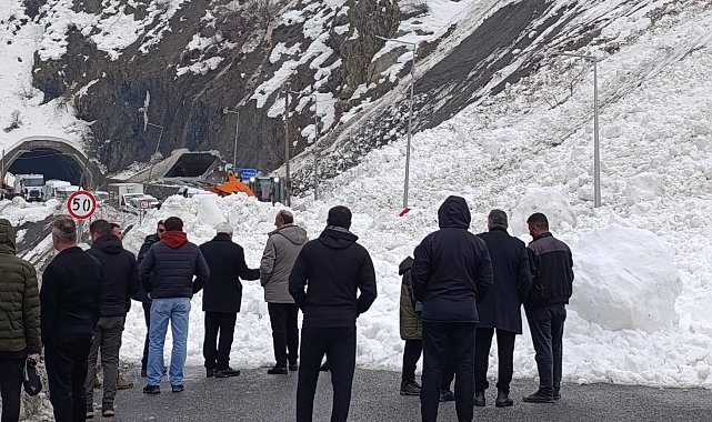 Hakkari-Van kara yoluna çığ düştü