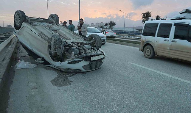 Hatay'da otomobil takla attı: 3 yaralı