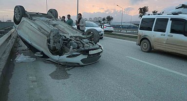 Hatay'da otomobil takla attı: 3 yaralı