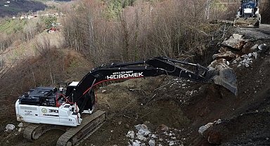 Heyelan alanında çalışmalar tamamlandı