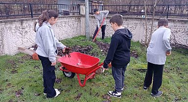 Hisarcık AİHL'de organik gübre yapımı başladı