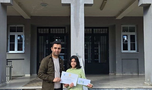 Hisarcık'ta resim yarışması ilçe birincisi Dereköy Şehit Fatih Seven Ortaokulu'ndan