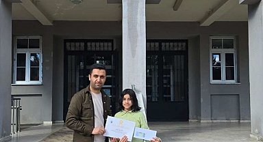 Hisarcık'ta resim yarışması ilçe birincisi Dereköy Şehit Fatih Seven Ortaokulu'ndan