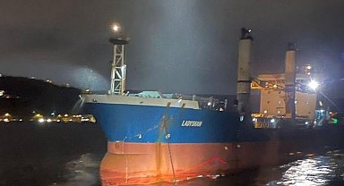 İstanbul Boğazı'nda demiri dolanan kargo gemisi, Büyükdere Liman'ına demirlendi