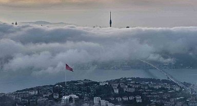 İstanbul sisle uyandı, mest eden görüntü havadan görüntülendi