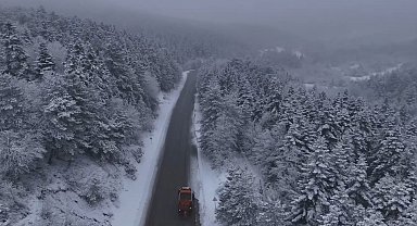 Karabük'ün yüksek kesimleri yeniden beyaza büründü