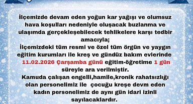 Karlıova'da eğitime 1 gün ara