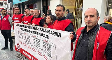 Karşıyaka Belediyesinde maaş alamayan işçiler sokağa döküldü