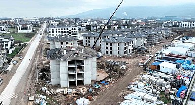 Kartepe Kent Konut Evleri'nde inşaatın yarısı tamamlandı