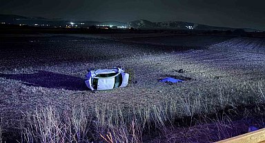 Kayseri'de otomobil şarampole yuvarlandı: 1 ölü, 1'i ağır 4 yaralı