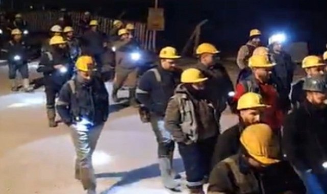 Kınık'ta maden işçileri eylemde