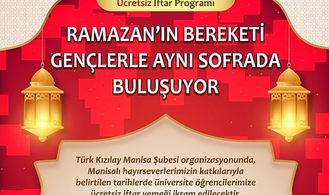 Kızılay'dan üniversitelilere ramazan sofrası