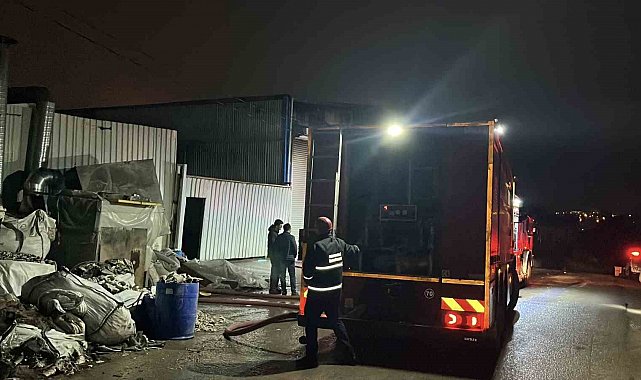Kocaeli'de metal işleme atölyesinde yangın