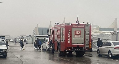 Konteyner kentte çıkan yangın korkuttu