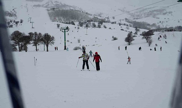 Kop Kayak Merkezi'nde sömestir tatili yoğunluğu