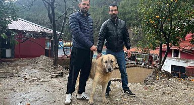 Köpeğini sel sularından kurtaran sahibi o anları anlattı