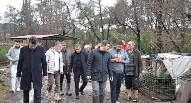 Köyceğiz Kaymakamı Kumcu, selden etkilenen bölgelerde incelemelerde bulundu