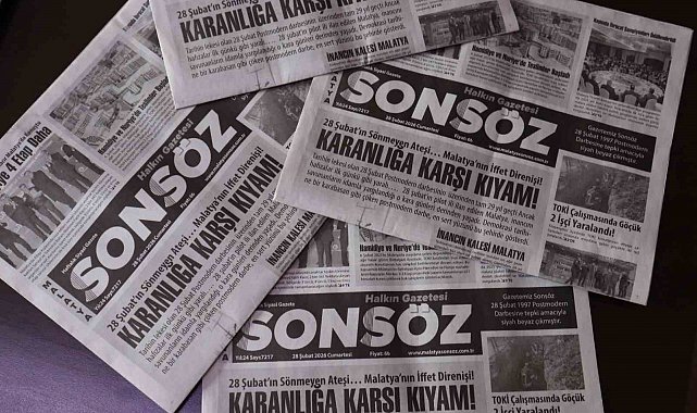 Malatya Sonsöz Gazetesi'nden 28 Şubat protestosu