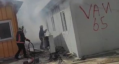 Malatya'da şantiyede korkutan yangın