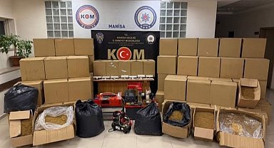 Manisa'da 1 milyon makaron ele geçirildi