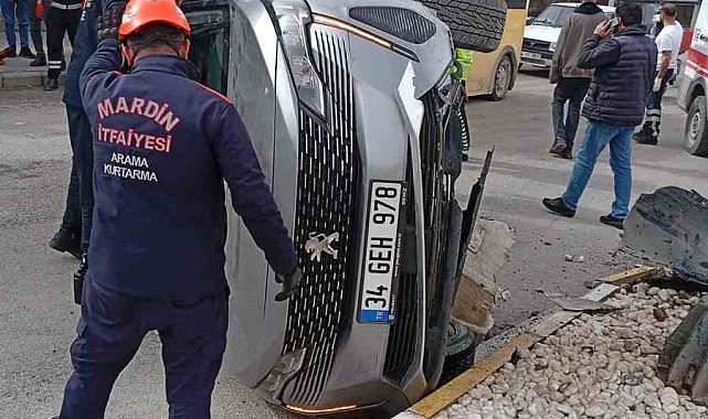 Mardin'de devrilen cipteki 2 kişi yaralandı