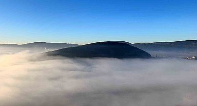 Menteşe'de sis denizi görsel şölen sundu
