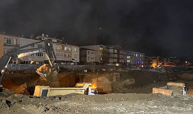 Merkez Çarşısı Kentsel Dönüşümünde hafriyat çalışmaları sürüyor