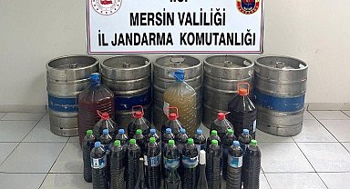 Mersin'de 685 litre sahte içki ele geçirildi
