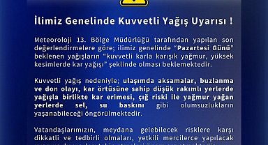 Meteorolojiden Bingöl için kuvvetli yağış uyarısı