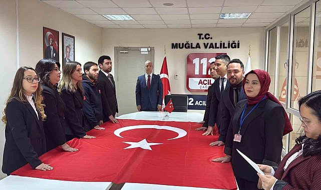Muğla 112 Acil Çağrı Merkezi'nde yemin heyecanı